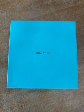 Tiffany & Co. Blue Gift Box EMPTY with Center Logo 8” X 8” X 2.5”